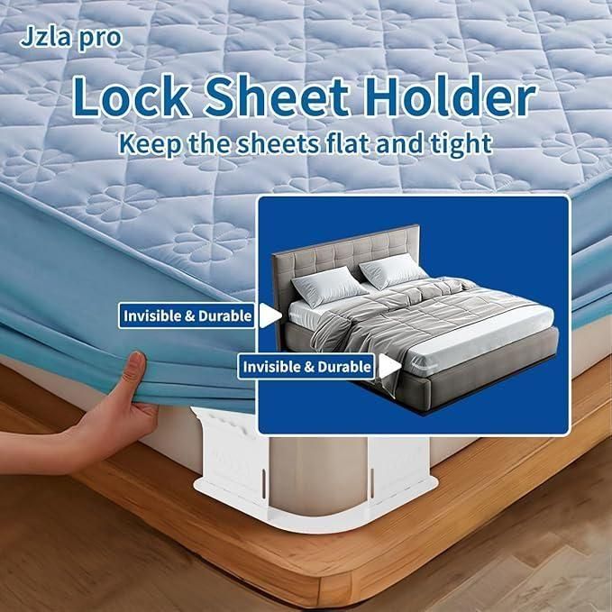 ๐๏ธ Bedsheet Lock Holder (4pc) โ Secure, Firm & Slip-Free Bedding Solution