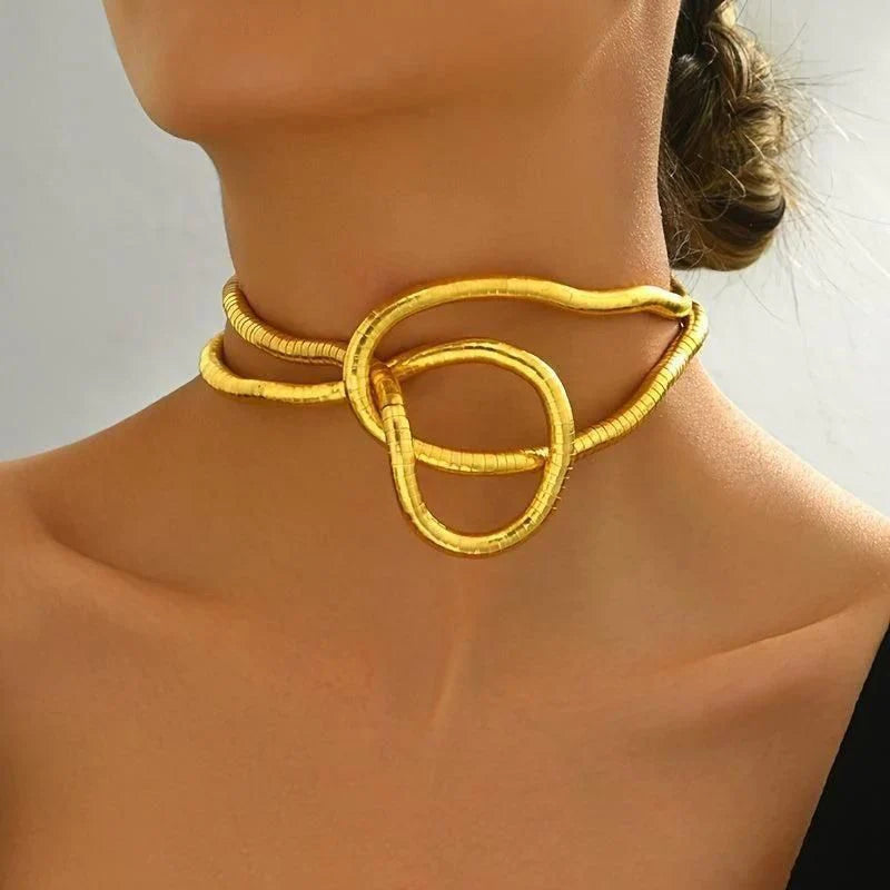 Multi-Styling Bendable Necklace – Elegant Gold Plated Jewelry for Women