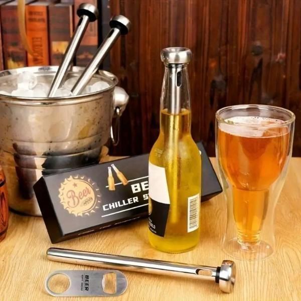 🍷 Stainless Steel Beer Chiller Stick (Pack of 2)