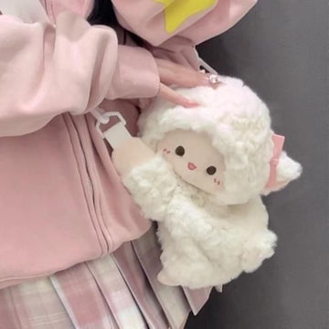 🧸 Cute Lamb Plush Bag (Small) – Soft, Adorable & Perfect for Daily Use