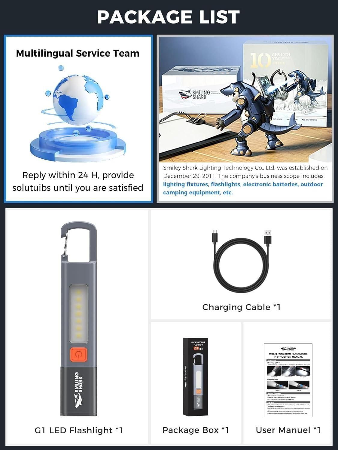 🔦 USB Charging Portable Outdoor EDC Torch