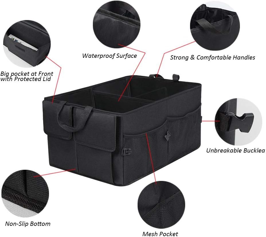 🚗 Multipurpose Car Trunk Organizer - Spacious, Durable & Foldable