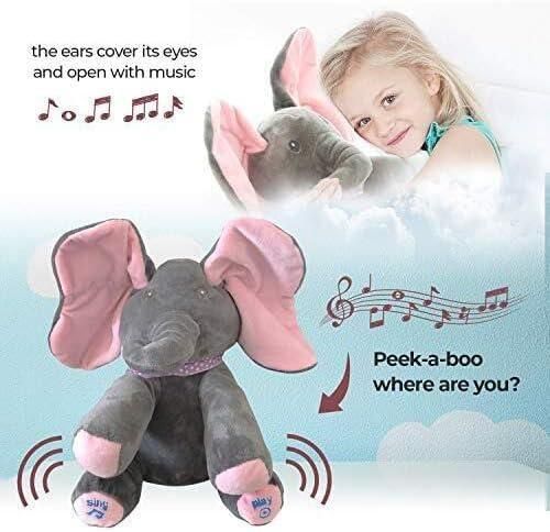 🐘 Musical Dancing Ears Elephant Soft Toy