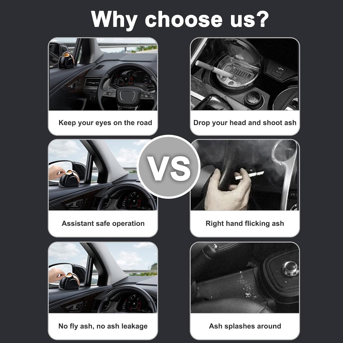 🚗 Portable Car Ashtray – Smokeless, Stylish & Space-Saving