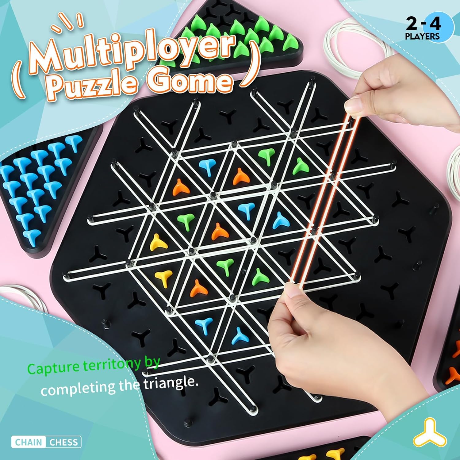 🎲 Chain Triangle Chess Game – Fun, Smart & Engaging  Strategy | Family Fun | Skill-Building