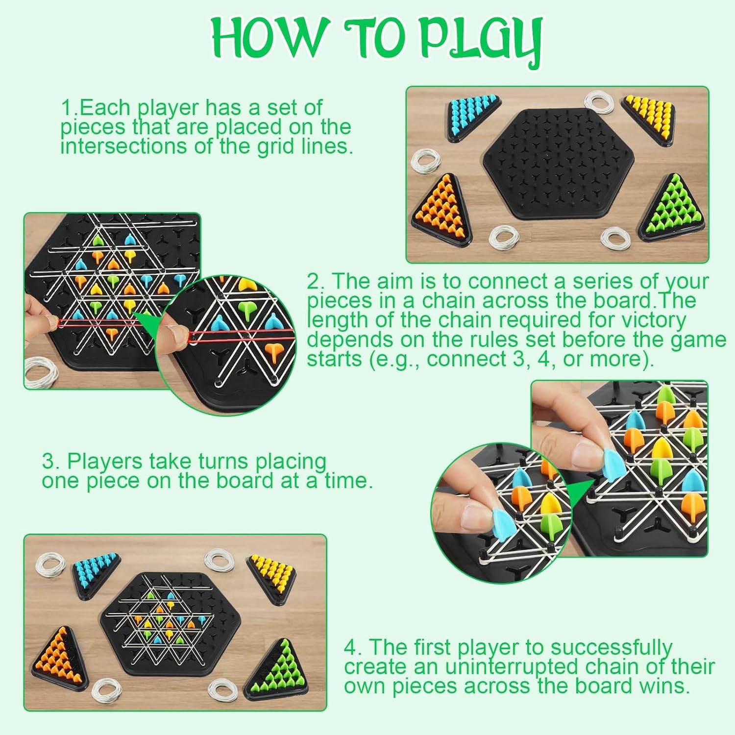 🎲 Chain Triangle Chess Game – Fun, Smart & Engaging  Strategy | Family Fun | Skill-Building