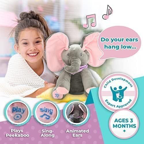 🐘 Musical Dancing Ears Elephant Soft Toy