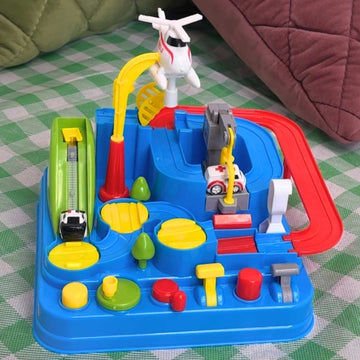 Race Track Educational Parking Crane Toys Airplane Truck Playset