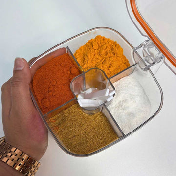 5 Section Transparent Spice Box